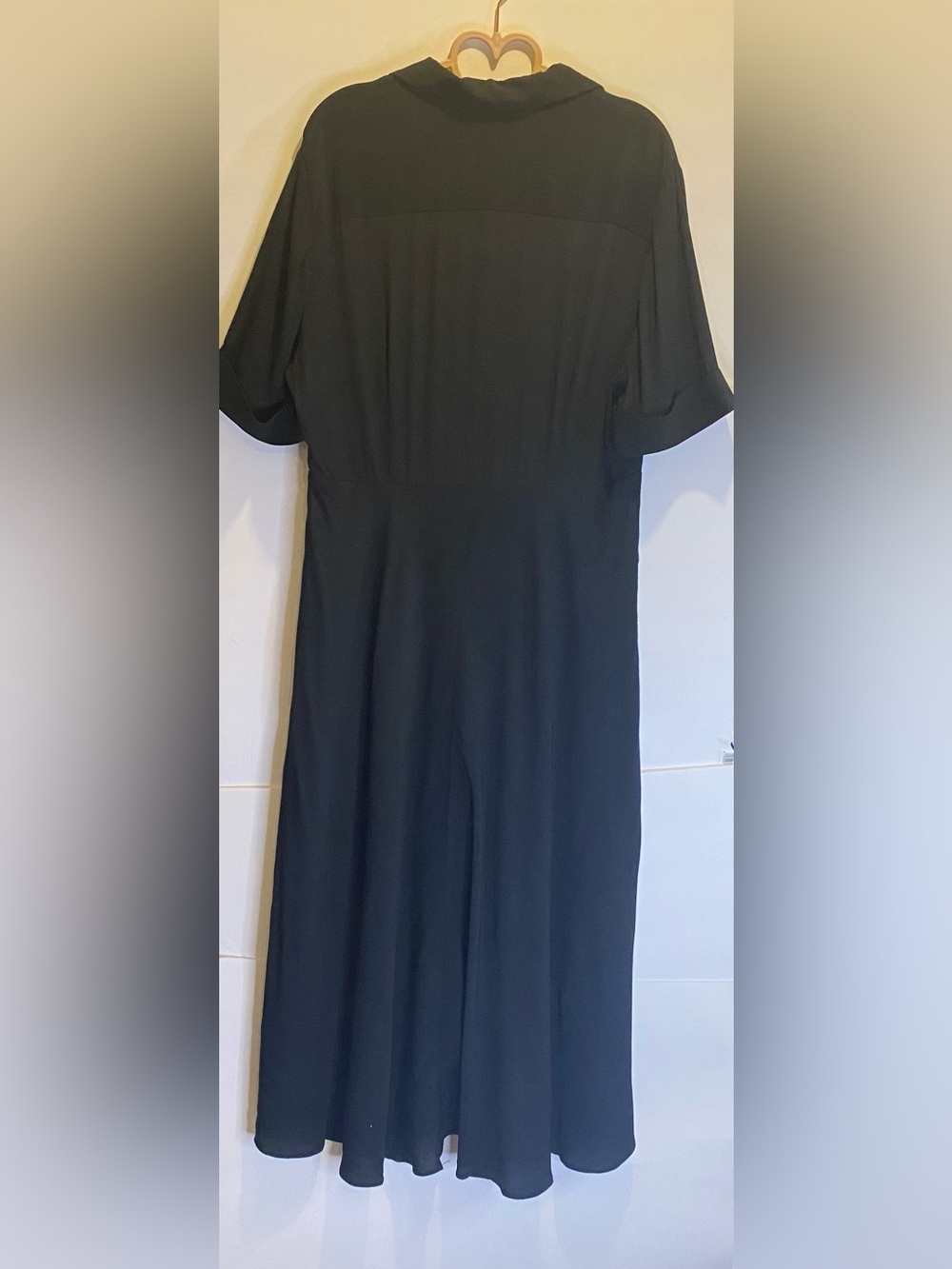 J CREWUniversal Thread Black Maxi Button-Front Shirt Dress with Chest Pockets🖤✨ - Picture 5 of 15